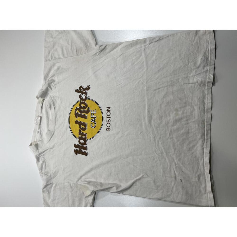 Hard Rock Cafe Boston White Graphic T-Shirt